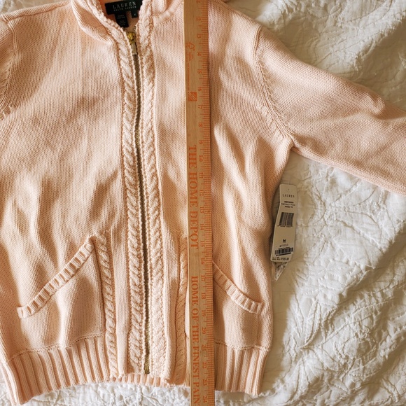 Lauren Ralph Lauren NWT Hoodie Sweater Pink Pastel Pale Light  Medium M - Picture 6 of 7